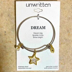 Unwritten Dream Big Sparkle more Shine bright New Crystal  Star bangle, NWT